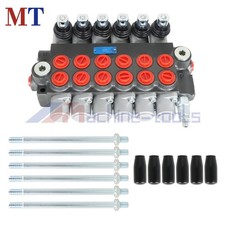 6 Spool Hydraulic Directional Control Valve 11 GPM Adjustable Relief Valve
