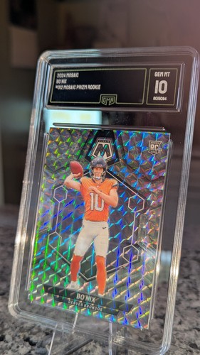 2024 Panini Mosaic Bo Nix #312 Silver Mosaic (RC) GMA Gem Mint 10 💎💎💎 🔥 🔥🔥 - Picture 4 of 4