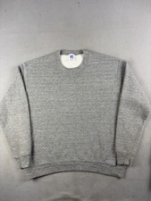 Vintage Russell Athletic Blank Sweatshirt Size Large Gray Crewneck USA Made 90s
