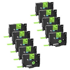 10PK Compatible with Brother PTouch Tze Tz D21 Fluorescent Green Label Tape 9mm
