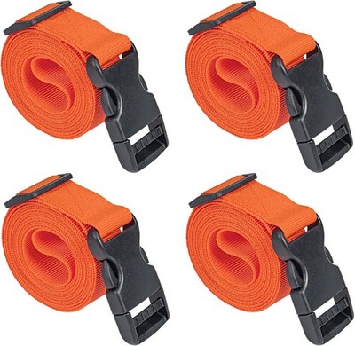 4 Pack Nylon Tie Down Straps Adjustable Utility Straps Quick Release Buckle Camp