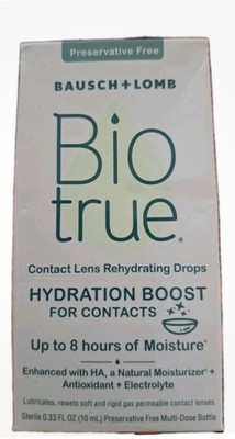 Bausch+Lomb Bio True Hydration Boost For Contacts  Exp 7/27 FREE FAST SHIPPING