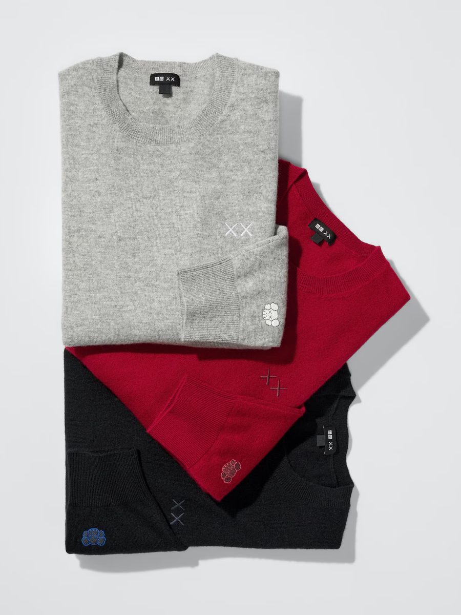 UNIQLO Kaws Winter collection 2025 Cashmere Crew Neck Sweater