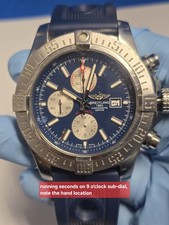 Breitling Super Avenger II A13371 Automatic Chronograph Used AS-IS Free Shipping 18