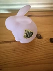Fenton Glass Lavender Satin Bunny With Sticker