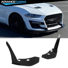 For 15-23 Ford Mustang GT500 Style 2PCS PP Front Bumper Lip Winglets Splitters