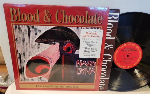 Elvis Costello and the Attractions - Blood & Chocolate 1986 LP In Shrink w/Inner