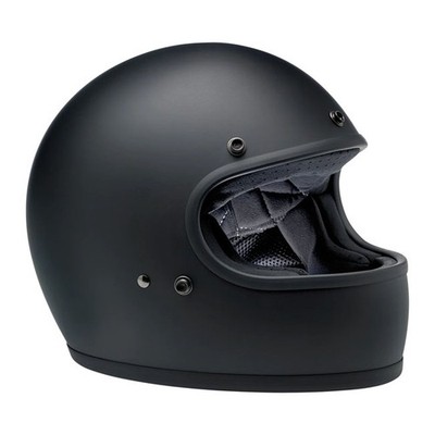 Biltwell Gringo Retro Motorrad Helm schwarz matt ECE R22.06