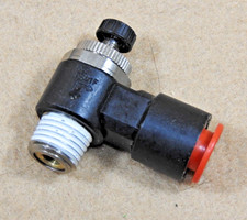 Lot of 2 Flow Control Valves, 3/8 Tube x 1/4 NPT, SMC AS2201F - New