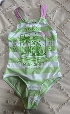 NEW Girls MINECRAFT One Piece Swimsuit Size 4/5