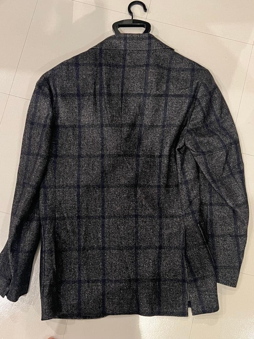 RING JACKET Gray Checkered Tailored Jacket Size 4… - image 2