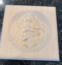 Evangelist St. Matthew Engraving Trim Wood Corner Trim Block Door Window Trim