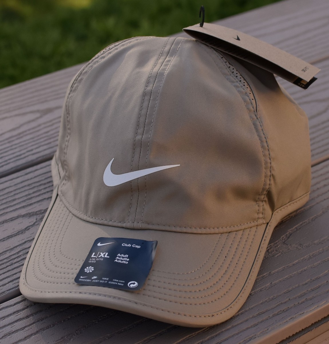 nike swoosh cap khaki