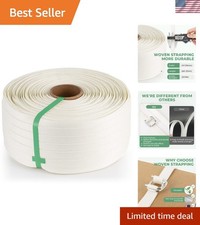 3/4" x 1640'500m Woven Cord Strapping Roll, 2500lbs Break Strength, Heavy Dut...