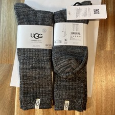 2 PAIR NWT UGG Crew Socks, grey/black
