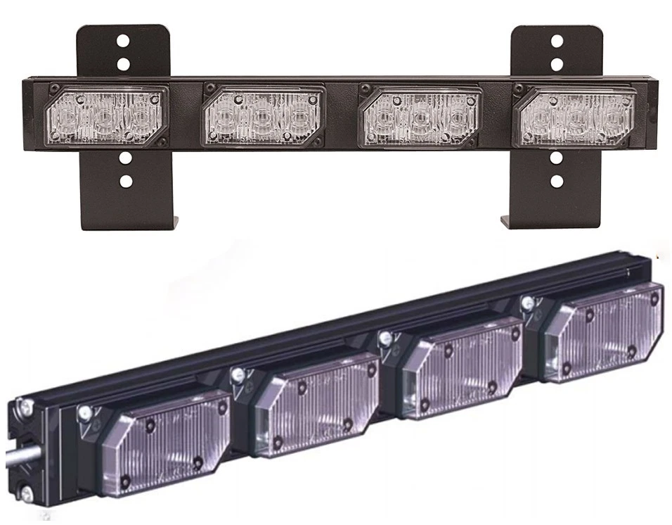 Luz LED Exterior SoundOff Signal UltraLITE 4 Módulos - EL3H04A00F - ÁMBAR/BLANCO Foto 2 de 3