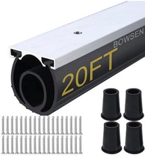 20FT Garage Door Seals Bottom Rubber, Pre-drilled Aluminum Track Retainer Kit...