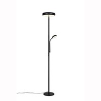 Led Stehlampe Standleuchte BüRolampe Schwarz Dimmbar Fernbedienung H 183 Cm