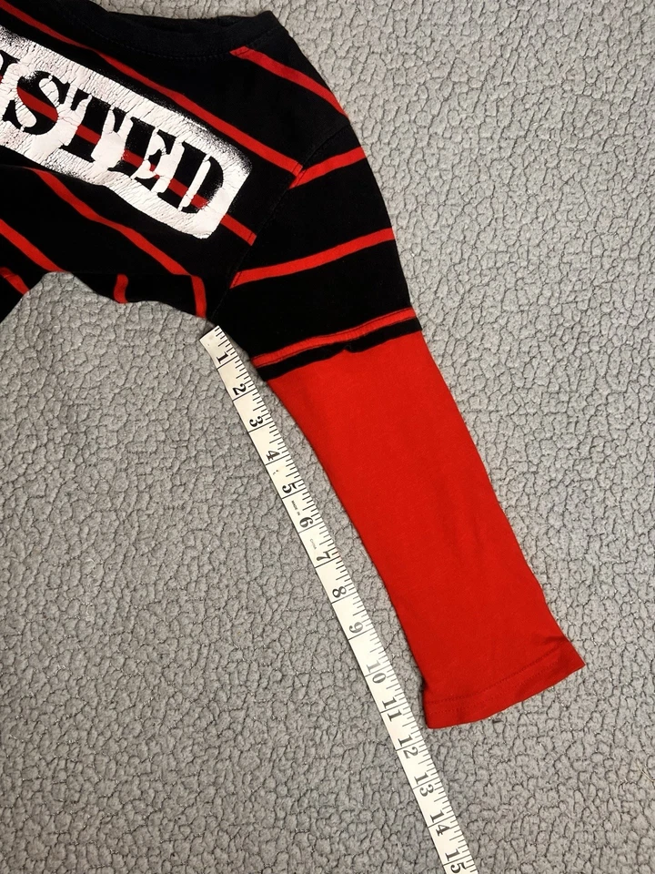 Camisa Okie Dokie Manga Larga Negra y Roja Niños Pequeños Talla Grande Bustada  Foto 3 de 4