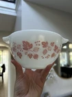 Vintage PYREX Pink Gooseberry 441 Double Spout Cinderella Mixing Bowl 1.5 Pint