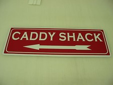 Vintage GOLF CADDY SHACK w/ LEFT Metal Sign NEW Caddyshack 4 Country Club Room