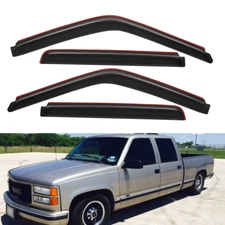 In-Channel Window Vent Visor Rain Guard for 92-99 Chevy C/K1500 C/K2500 Suburban