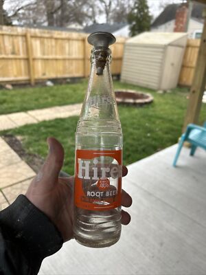 Vintage HIRES Root Beer Since 1876 Large Glass 12oz Soda Bottle