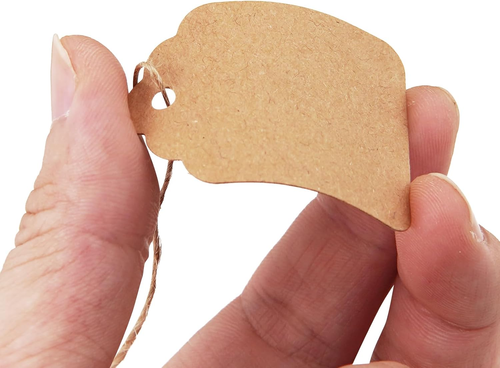Price Tags with String Attached - 500PCS Gift Tags Kraft Paper Hang Tags for La - Picture 4 of 12