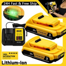 20V Replacement FOR DEWALT 20 Volt Lithium-Ion Battery /Charger DCB200 DCB203
