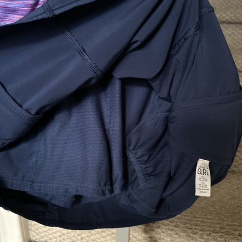 Athleta Girl Size Large 12 Ace Skort Blue Tennis Golf Athletic Skirt /Shorts - Picture 5 of 10