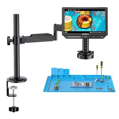Elikliv Soldering Microscope Heat-Resistant Mat, 4K Clarity Effortless Precision
