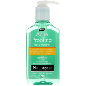 neutrogena acne proofing daily facial gel cleanser