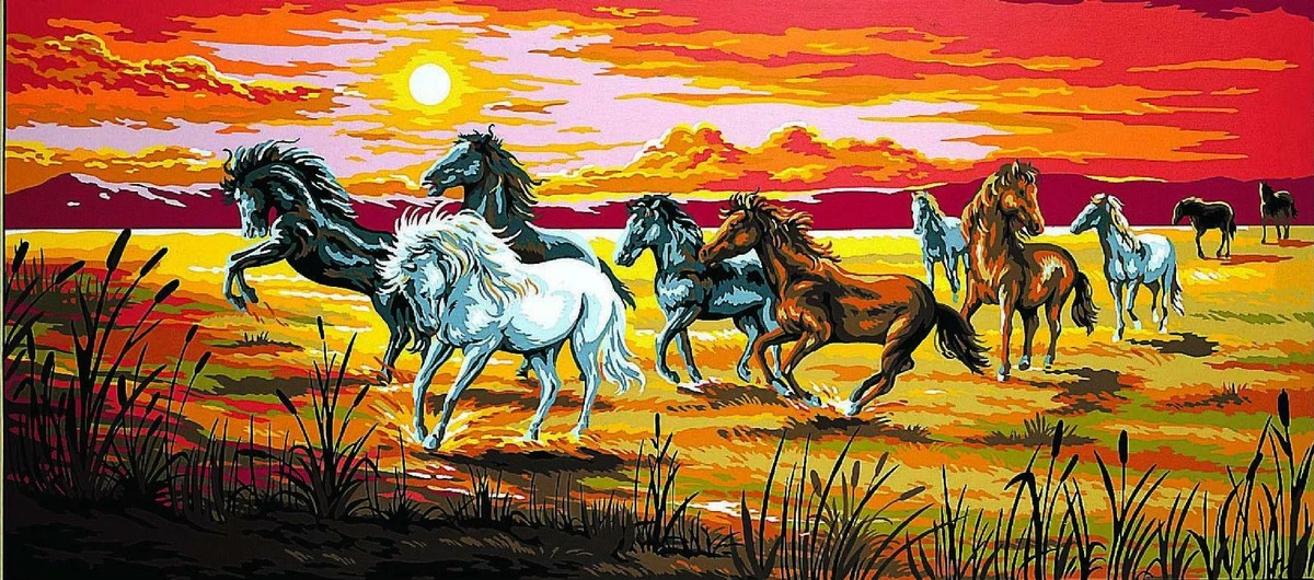 Margot de Paris Tapestry/Needlepoint Canvas – The Herd (La horde