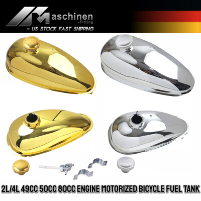 #ad #ad 2L 4L Gas Tank Petcock 49 50 80cc Engine Motorized Bicycle Gold Silver Coated $47.99