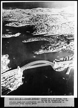 Aerial view of Sydney Australia California Old Photo