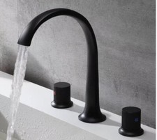 NEW Vapsint 3 Hole Bathroom Faucet JLT116B Matte Black