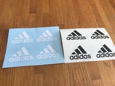 ADIDAS - 4 STICKERS AUTOCOLLANTS VINYLE- 5 CM PAR 3.3 CM - BLANC OU NOIR
