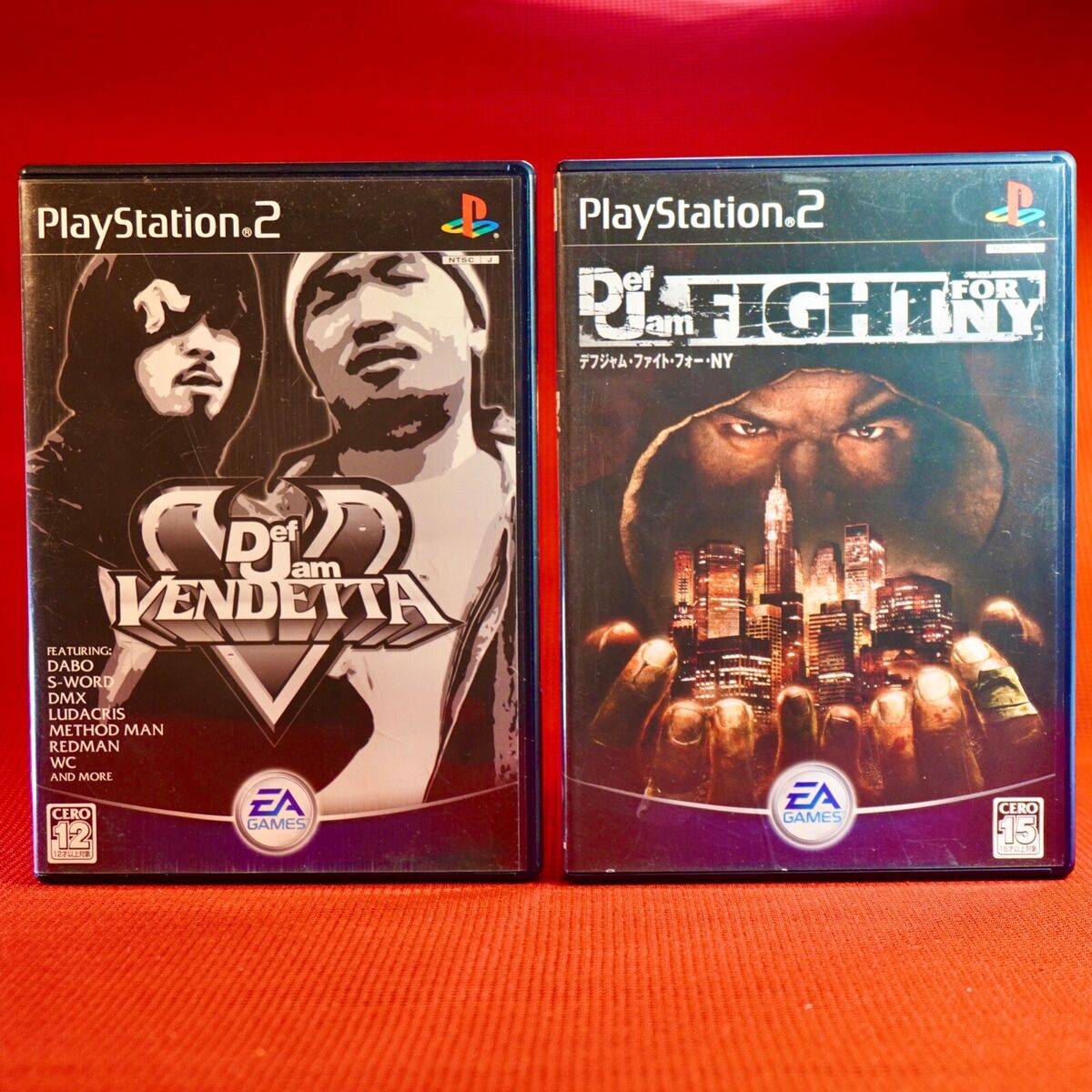 Def Jam PS2 Lot 2 Set Vendetta Fight For NY Sony Playstation2 HiP Hop Japan  JP