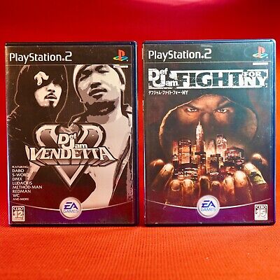 Def Jam PS2 Lot 2 Set Vendetta Fight For NY Sony Playstation2 HiP Hop Japan  JP