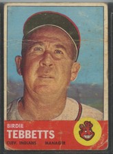 1963 Topps #48 Birdie Tebbetts Cleveland Indians