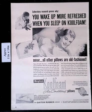 1956 Dayton Koolfoam Air-Conditioned Pillows Wake Up Refreshed Print Ad 47730