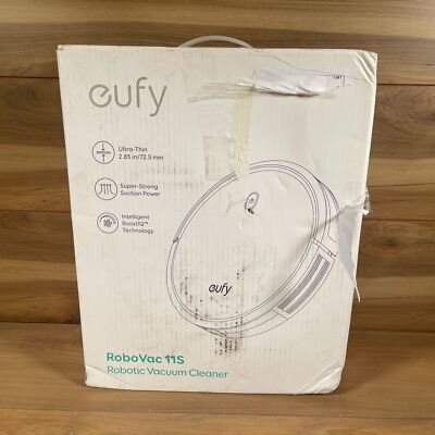 Eufy Robovac 11S T2108 Slim Robotic Vacuum Cleaner Black Cordless