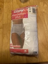 Vintage Lady Manhattan White Cotton Panties Size 14 Briefs Nip 3 Pr