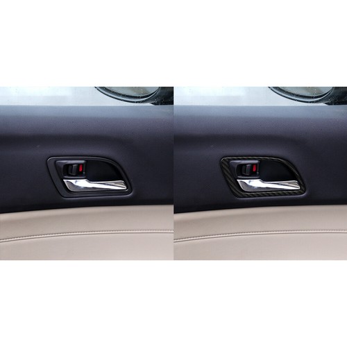 Cubierta de marco de manija de puerta delantera de fibra de carbono 2 piezas para Acura ILX 2016-2022 - Imagen 14 de 20