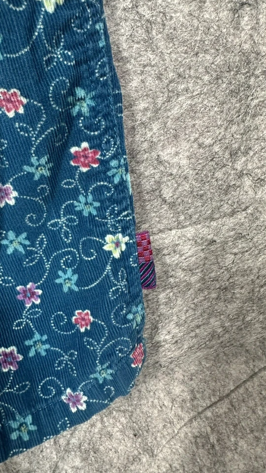 Винтажный Gymboree винтажный M 3-4 лет весна синий цветочный вельветовый комбинезон Y2K - Изображение 4 из 4