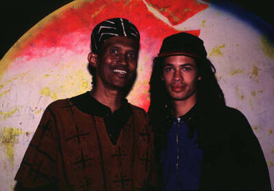 Don Cherry with his son Eagle Eye Cherry at Don Cherry at Wetlands - Old Photo