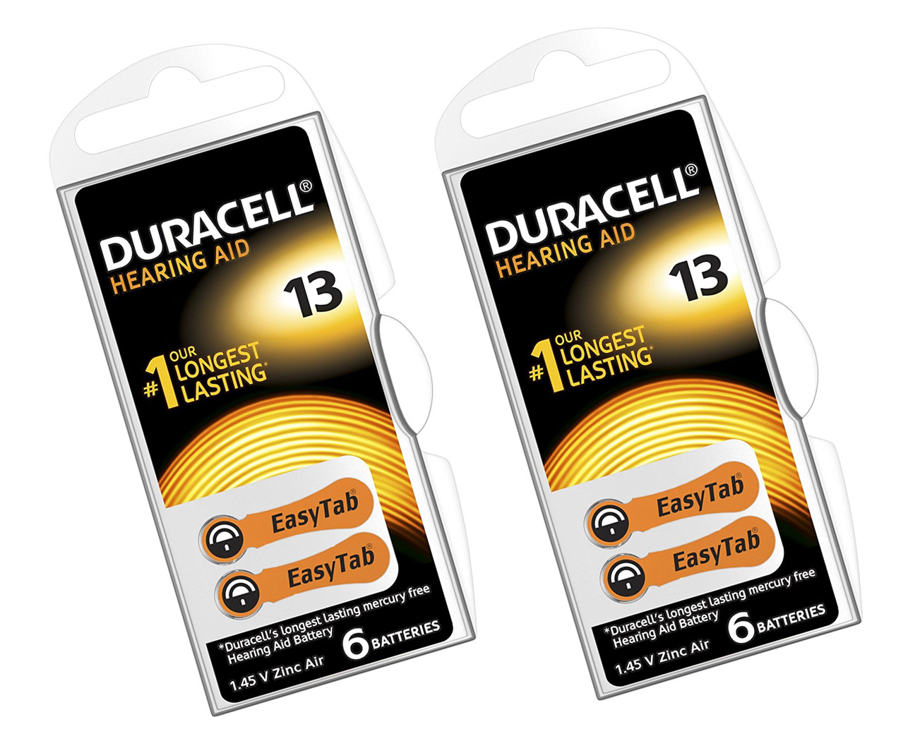 30 x Duracell 13 Hearing Aid Battery Activair 1.45v Zinc Air PR48