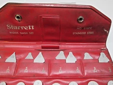 Starrett No. S167C Stainless Steel Radius Gage (Incomplete) Set.