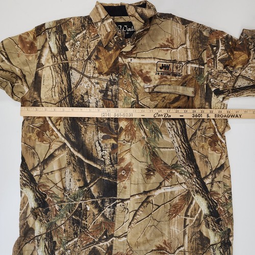 Walls RealTree Camo Sz L Short Sleeve Button Up Shirt Camouflage Hunting Vented - Picture 5 of 9
