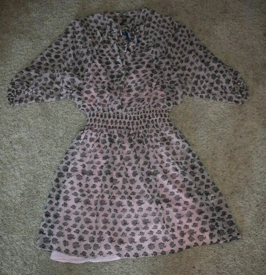 Mini Vestido para Mujer Rebecca Minkoff Hortensia Rosa Sombra Talla S Pequeño Nuevo con Etiquetas RTL $298 Foto 4 de 4